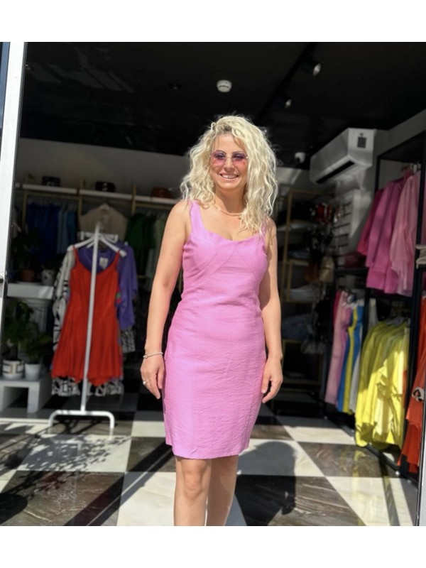 Bodycon Elbise Pembe